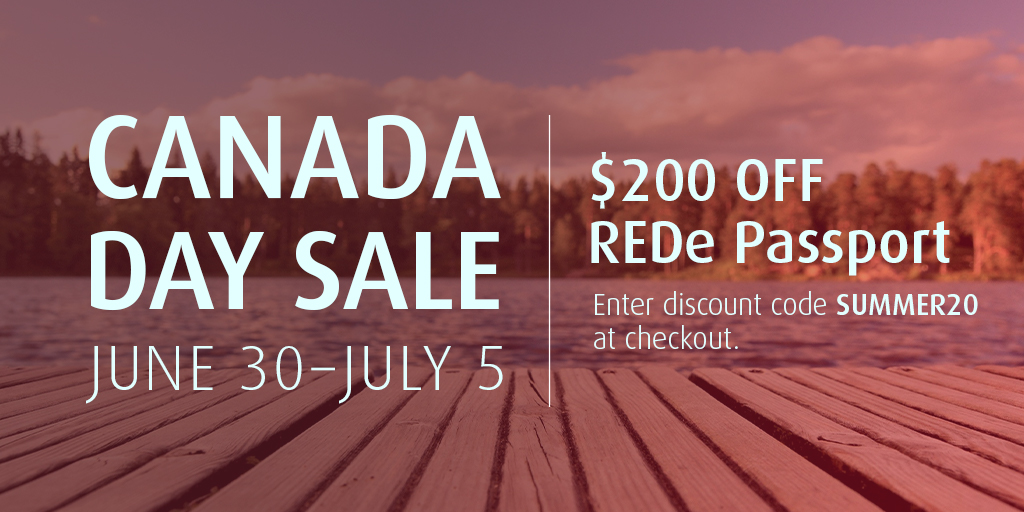 Canada Day Sale: June 30-July 5 | $200 Off REDe Passport. Enter discount code SUMMER20 at checkout.